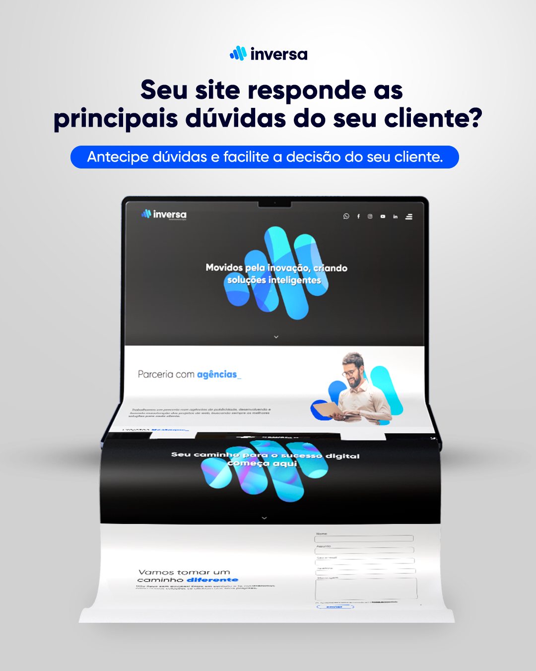 Antes de entrar em contato, seu cliente provavelmente já procurou as respostas no seu site.Serviços, diferenciais, fu…