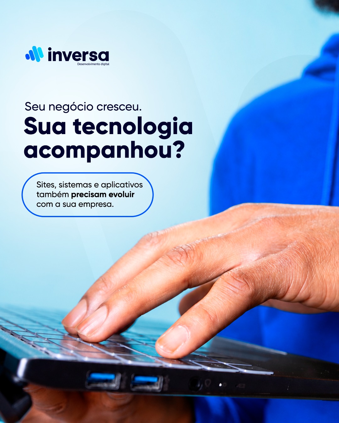 Sua empresa evoluiu. E a tecnologia que sustenta o negócio precisa acompanhar esse crescimento.Sites desatualizados e…
