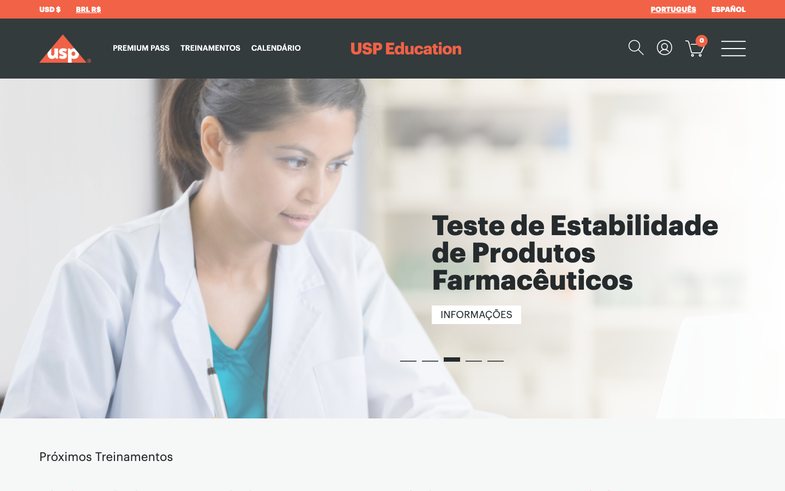 Captura do site USP Education