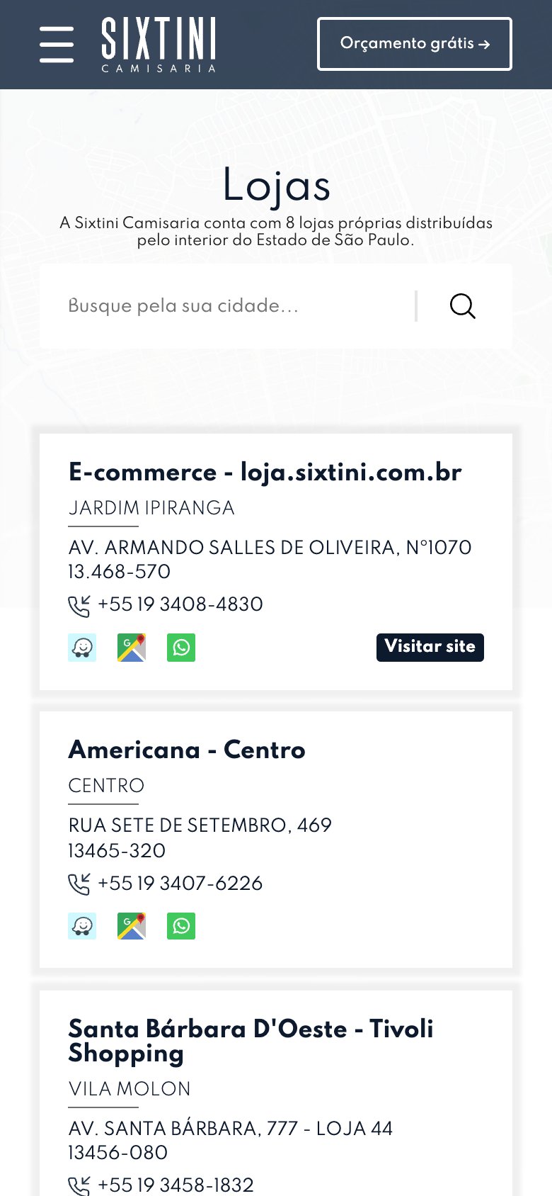 Sixtini Camisaria - Painel administrativo - tela 3