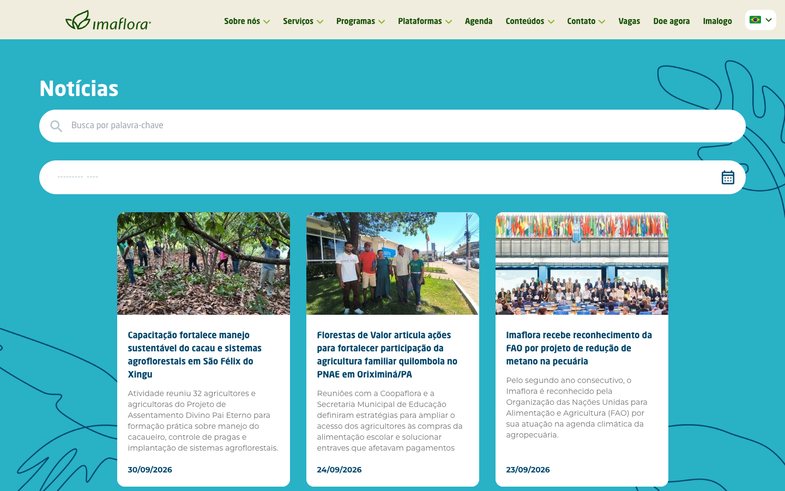 Imaflora - Website Imaflora - tela 1
