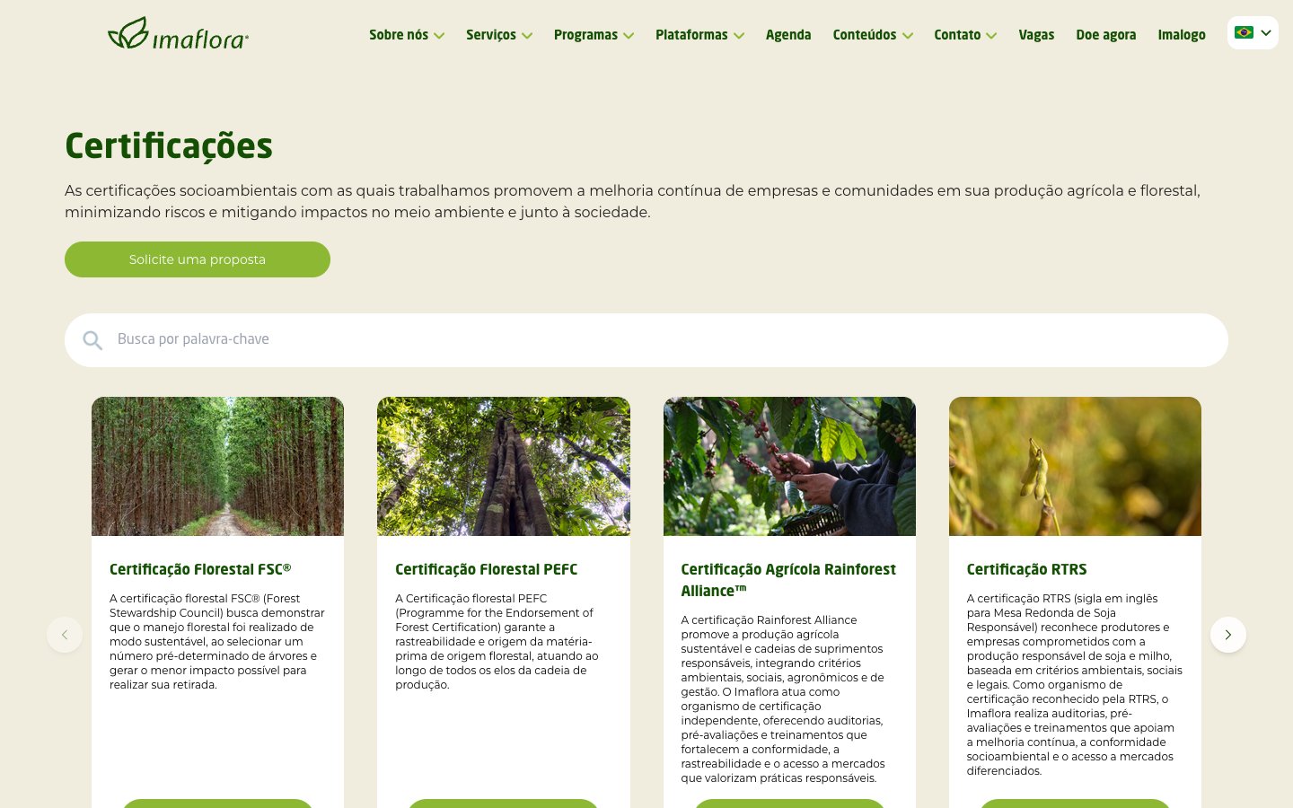 Imaflora - Website Imaflora - tela 2