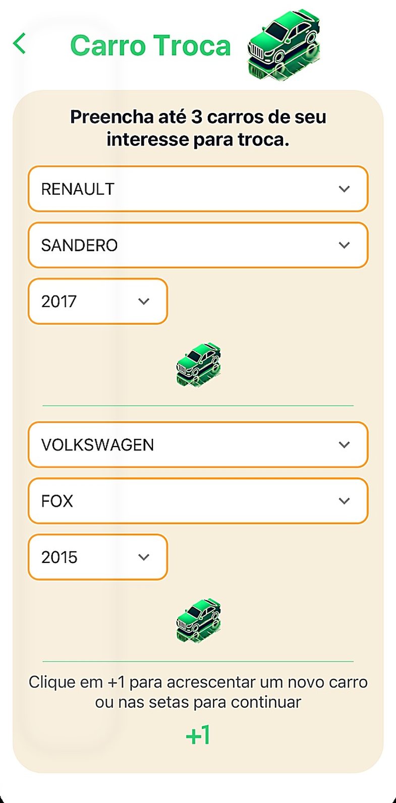 CarMatcher - Créditos e Super Like